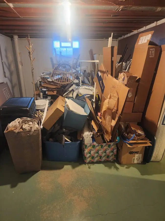 Roll-off dumpster container at job site for Concrete Dumpster Rental in Elkin